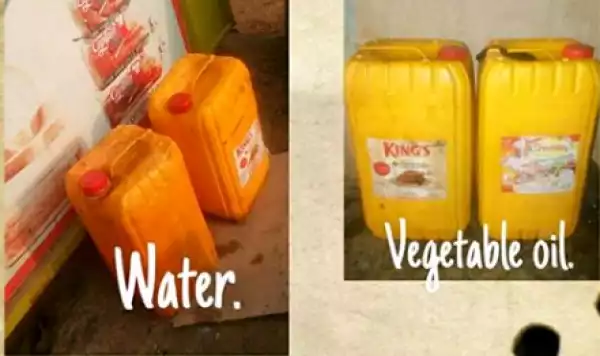 Read how a woman almost paid for kegs of water thinking it was vegetable oil